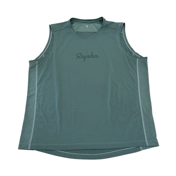 Rapha Indoor Training T Shirt Mens Size 2XL Green Sleeveless Mesh - Picture 1 of 5